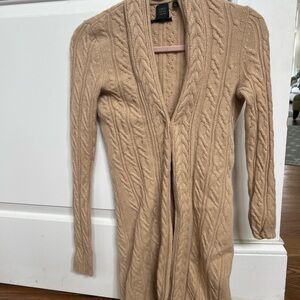 Saks Cashmere Cardigan XS Camel